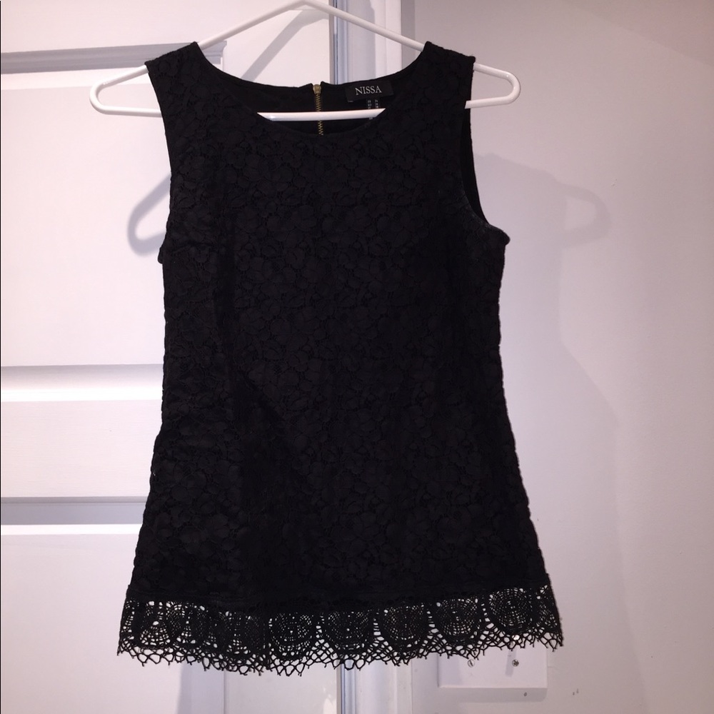 Black lace top